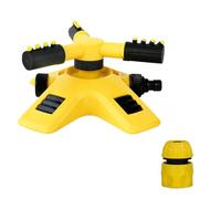 PACKOVE Arroseur Rotatif Automatique 360 Degrés en Plastique Jaune avec Jet Direct pour Irrigation Jardin et Pelouse Système Arrosage pour Ferme et Espace Vert