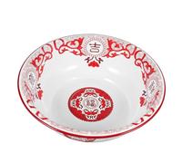 PACKOVE Bassin Émaillé Vintage en Émail Rouge, Grand Bol à Soupe Polyvalent Grosse Capacité pour Mélanger la Pâte et Laver les Légumes Cuisine