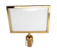 PACKOVE Cadre de Panneau Acier Inoxydable Double Face pour Guidage | Installation Rapide, Démontage Facile, Transport Aisé, Usage pour Signalisation Debout et Orientation, Couleur Or
