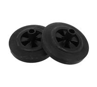 PACKOVE Caoutchouc Roues Robustes de Poubelle Extérieure 2 Pièces, Noir | Remplacement pour Conteneur, Stabilité Renforcée, Mobilité Fluide, du Bruit, Usage Patio