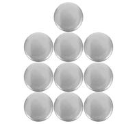 PACKOVE Capuchons Ronds de Poteau en Fer Argenté, Embout de Tige Rond en Métal 40mm, 10 Pièces, Installation Facile pour Rambarde de Terrasse et Clôture Extérieure