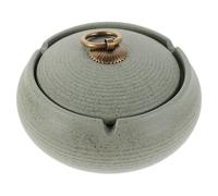 PACKOVE Cendrier et Design Élégant Moderne Coupe-Vent en Céramique avec Couvercle pour Patio Extérieur et Usage Quotidien des Fumeurs
