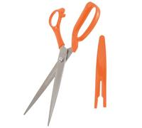 PACKOVE Ciseaux de Tailleur, Ciseaux Bureau, Orange, en Plastique et Acier Inoxydable, pour Couper Plusieurs Couches de Tissu et Réaliser des Coupes Nettes à Ras, Couture et Découpe