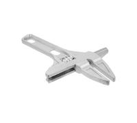 PACKOVE Clé à Molette Réglable de Réparation 6 à 68mm pour Plomberie | Alliage D'aluminium, Ouverture Large et Courte Poignée, Argenté, Outil Pratique pour Robinet et Tuyauterie