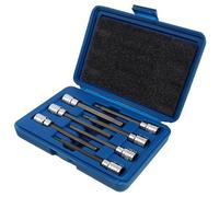 PACKOVE Coffret de Douilles Extra Longues 3/8, Adaptateur de Foret pour cier Argenté, Lot de Set, Outil à Main pour Bricolage