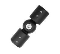 PACKOVE Connecteur Coudé Robuste en Acier Inoxydable pour Tringle à Rideaux Noir, Stable et Fiable Accessoire Vis, pour Raccord d'angle à 90 Degrés Couleur Aléatoire
