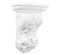 PACKOVE Console Murale Européenne en Abs Blanc Sculpté Délicat, Légère et Percée, pour Décoration Intérieure Maison, Style Européen Unique