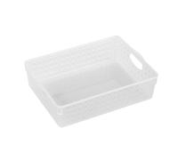 PACKOVE Corbeille à Dossiers Facile à Transporter en Plastique Blanc Structure Solide et Design Ajouré pour Rangement de Documents et Petits Objets la Maison L'école