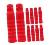 PACKOVE Embout De Manche De Balai 22mm Rouge 10 Pièces, Adaptateur De Manche Plastique Résistant Aux Intempéries, Support Fil à Linge Polyvalent Pour Nettoyage Intérieur Et Extérieur