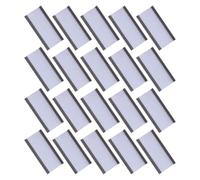 PACKOVE Ensemble de 60 Porte-étiquettes Magnétiques, Noir, Caoutchouc et Aimant, Inserts Papier Remplaçables pour Étagères et Rayonnages, pour Boîte aux Lettres et Classeur,
