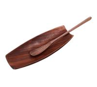 PACKOVE Ensemble D'outils à Thé en Bois de Noyer pour Cérémonie Chinoise Cuillère à Thé Pratique et Porte-feuilles Léger Facile à Ranger