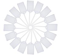 PACKOVE Étiquettes de Bagages pour protection des Cartes D'identité Transparentes Lot de 16 en Pvc avec Lanières Légères et Fines pour Voyages et Usage Professionnel