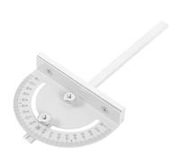 PACKOVE Guide D'onglet en Acier Argenté pour Scie Circulaire, Mesureur D'angle Pliable avec Écrou de Serrage, Outil Pratique Menuiserie Découpe Précise du Bois
