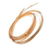 PACKOVE Lamelles de Bois Naturel 10 Pièces Beige 3 M X 1 Cm X 0,6 Mm pour Projets de Tressage de Paniers, Matériel pour Inspiration Créative et Usage Familial
