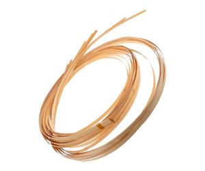 PACKOVE Lamelles de Bois Naturel 10 Pièces Beige 3 M X 1 Cm X 0,6 Mm pour Projets de Tressage de Paniers, Matériel pour Inspiration Créative et Usage Familial
