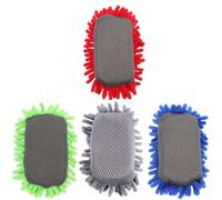 PACKOVE Lot de 4 Effaceurs de Tableau Noir Magnétiques Réutilisables en Chenille et Éponge pour Salle de Jeux et Bureau