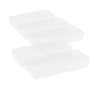 PACKOVE Lot de 5 Boîtes de Rangement en Plastique avec Couvercle, Design Compact et Multifonctionnel, pour Recueillir Lames de Rasoir en Voyage Bureau