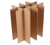PACKOVE Lot de 5 Séparateurs en Carton Brun pour Bouteilles de Vin Dimensions 75x75x300 Mm Partitions Papier pour Carton de Déménagement Protection Optimale Kit de Rangement Sécurisé