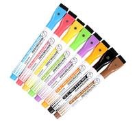 PACKOVE Marqueurs Effaçables à Sec Magnétiques avec Gomme 8 Pièces | Écriture Fluide, Pointe Effaçable, Couleurs Vives, PP et Feutre, pour Dessin et Écriture Tableau