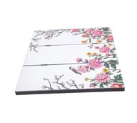 PACKOVE Mini Paravent Pliable en Acrylique Style Chinois Traditionnel pour Bureau et Maison, Écran Décoratif Portable et Gain de Place 3 Panneaux Repliables Élégants