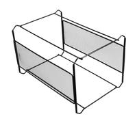 PACKOVE Organisateur de Documents en Fer Noir, Étagère de Rangement Bureau Simple et Créative, Caisse de Fichiers A4 39x28x25,5cm, Capacité de Charge Élevée et Facile à Nettoyer