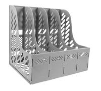 PACKOVE Organisateur de Fichiers Casier de Bureau en Plastique pour Documents A4, Rangement de Journaux et Magazines, Gain de Place, Étude et Bureau