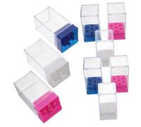 PACKOVE Organisateur de Mèches de Perceuse à Ongles 9pcs en Plastique Boîte de Présentation 7 Trous Anti-poussière pour Salon de Manucure