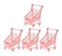 PACKOVE Organisateur Maquillage PVC 4 Pièces Chariot de Courses Rose Support Séchage Éponges Design Mignon pour Bureau ou Chambre D'étude