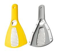 PACKOVE Ouvre-boîtes Manuel Multifonction 2 Pièces Gris et Jaune en Acier Inoxydable avec Trancheuse Intégrée, Ouvre-bouteille Compact Cuisine, Bar et Fête, Outil Pratique et Solide