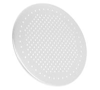PACKOVE Plateau à Pizza Rond en Aluminium Épaissi Perforé, Facile à Nettoyer, Cuisson de Pizzas et Gâteaux à Domicile, Couleur Argenté