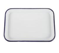 PACKOVE Plateau De Service Rectangulaire Classique En Métal Émaillé Palette De Plateau Support De Fournitures D'art Vintage Organisateur De Table Pour Le Stockage Des Aliments