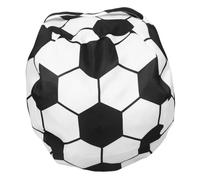 PACKOVE Pouf de Ballon de Football en Polyester avec Rangement Facile pour Peluches, Chaise de Rangement Ludique pour Chambre D'garçon et Filles et Salle de Jeux