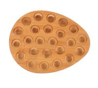 PACKOVE Présentoir à Œufs en Bois Compact au Design Simple, Support Carré Esthétique et Pratique pour Rangement Cuisine et Comptoir