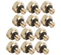 PACKOVE Pulvérisateur de Jardin en Laiton pour Système D'irrigation Agricole Installation Facile 12 Pièces Buses Basse Pression, Orifice 0.2mm, Anneaux D'étanchéité Auto-obturants