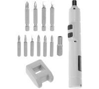 PACKOVE Set de Tournevis Électrique de Type Stylo Rechargeable 10 Embouts en Plastique et Acier Allié Léger pour Réparation Précise et Usage Domestique