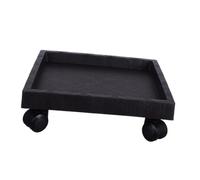 PACKOVE Soucoupe Carrée pour Plante Noire en Plastique, Plateau à roulettes | Porte Plante A Roulettes, Support pour Plantes D'intérieur, Usage Balcon Extérieur