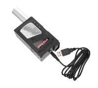 PACKOVE Souffleur de Barbecue Extérieur Dc 5v Usb, Plastique Fer Noir | Installation Facile, Courant à Vide Inférieur à 180 Ma, pour Camping Voiture, Foyer et Cheminée