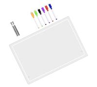 PACKOVE Tableau Blanc Lisse pour Bureau Effaçable à Sec en Acrylique Planificateur Multifonction pour Organiser Horaires Quotidiens