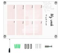 PACKOVE Tableau Effaçable Transparent Panneau Mural en Acrylique Stylo Effaçable Design Simple et Fonctionnel pour Mémos et Planning pour Maison ou École