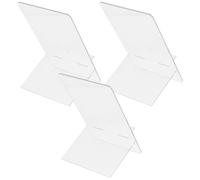 PACKOVE Tableaux Mémo Tableau D'affichage Créatif Lot de 3 en Acrylique Transparent 9x15 Cm Socle, Tableau D'écriture Effaçable à Sec pour Notes pour Bureau, Maison et Étudiants
