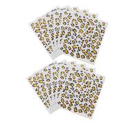 PACKOVE Tatouages Temporaires Léopard 12 Pcs à Transfert D'eau, Motifs Pailletés, Hypoallergéniques et Légers, Tatouages Temporaires pour Adultes, pour Carnaval, Halloween et Fêtes