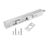 PACKOVE Verrou Encastré 1 Set Inclus pour Porte-fenêtre en Acier Inoxydable Argenté, Installation Discrète Fiable, Adapté aux Portes Doubles en Bois et Composite