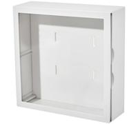 PACKOVE Vitrine Murale Blanche en Abs pour Affichage de Modèles, Boîte Transparente D'artisanat sans Perçage, Organisateur de Bureau et Gain de Place pour Exposition