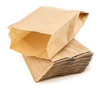 PACKRA - 100Pcs Sachets en Papier Kraft Mini - pour Bonbons, Cadeaux d‘invités, Bijoux, Cartes de Noël, Pièces de monnaie - Pochette Cadeau pour Anniversaire, Mariage, Fête (18cm x 32cm x 6cm)
