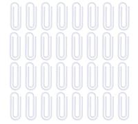 Packung mit 60 ovalen weißen Acryl-Büroklammern für Sublimation, 7,59 x 2,99 cm, 3 mm dick, Träger mit Wärmeübertragungsbeschichtung, für Basteln oder Lesezeichen
