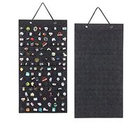 PACMAXI Organiseur de broches à suspendre, étui de rangement pour broches, peut contenir jusqu'à 170 broches. (Accessoires non inclus) (M-170 emplacements, noir)