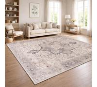 Paco Home Tapis De Salon Vintage Poil Court Style Boho Lavable Antiderapant Entretien Facile Design Retro Moderne, Couleur:Beige 3, Dimension:120x160 cm