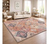 Paco Home Tapis De Salon Vintage Poil Court Style Boho Lavable Antiderapant Entretien Facile Design Retro Moderne, Couleur:Multicolores, Dimension:120x160 cm