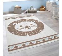 Paco Home Tapis Enfant Chambre d'enfant Extérieur Jouet Enfant Motif d'animaux Moderne 3D, Dimension:140x200 cm, Couleur:Beige
