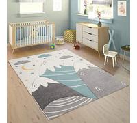 Paco Home Tapis Enfant Tapis Chambre Enfant Fille Garcon Pastel 3D Motif Montagne Moderne, Dimension:80x150 cm